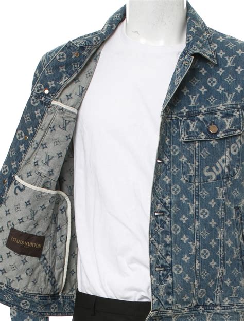 replica supreme lv jacket|supreme lv denim jacket.